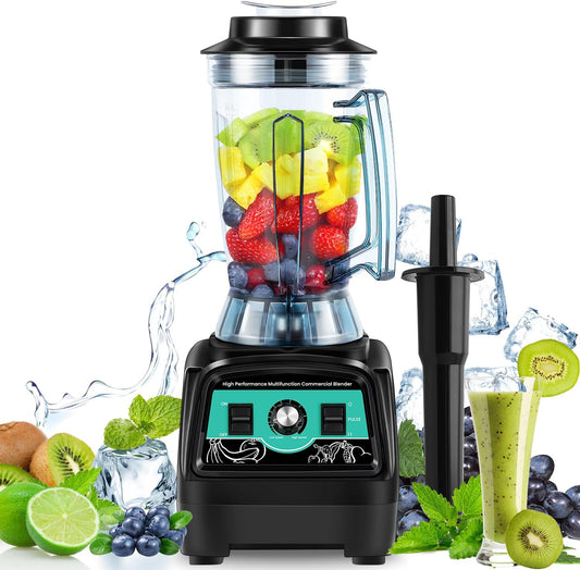 Huanyu Blender Smoothie Maker 3,9L Grote Capaciteit Commerciële Mixer Blender 2800W Hoge Snelheid Multifunctionele Kruik Blenders voor het verpletteren van ijs, fruit, groentesap, babyvoeding,