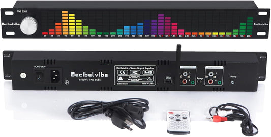Stereo Equalizer – Grafische Equalizer – Audio Equalizer – Voorversterker – DSP Equalizer – 31-Bands – RCA/3,5 mm, Bluetooth 5.0 & USB