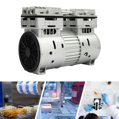Vacuum Pomp – Olievrije Pomp – Laboratorium Pomp – Suppressiepomp – Luchtcompressor Pomp – 800W Motor – 1400 rpm Snelheid