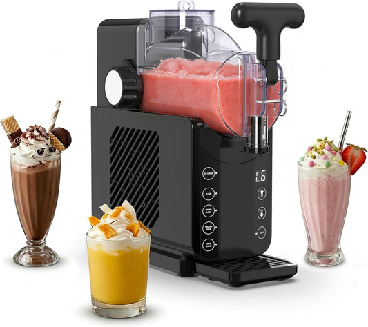 Ijsmachine voor Bevroren Dranken & Slushies, Soft Serve IJsmachine - 5 Voorinstellingen voor Ijs, Slush, Slush met Alcohol, Bevroren Sap, Milkshakes, Zelfreinigend - Perfect voor Thuisgebruik, YH1650