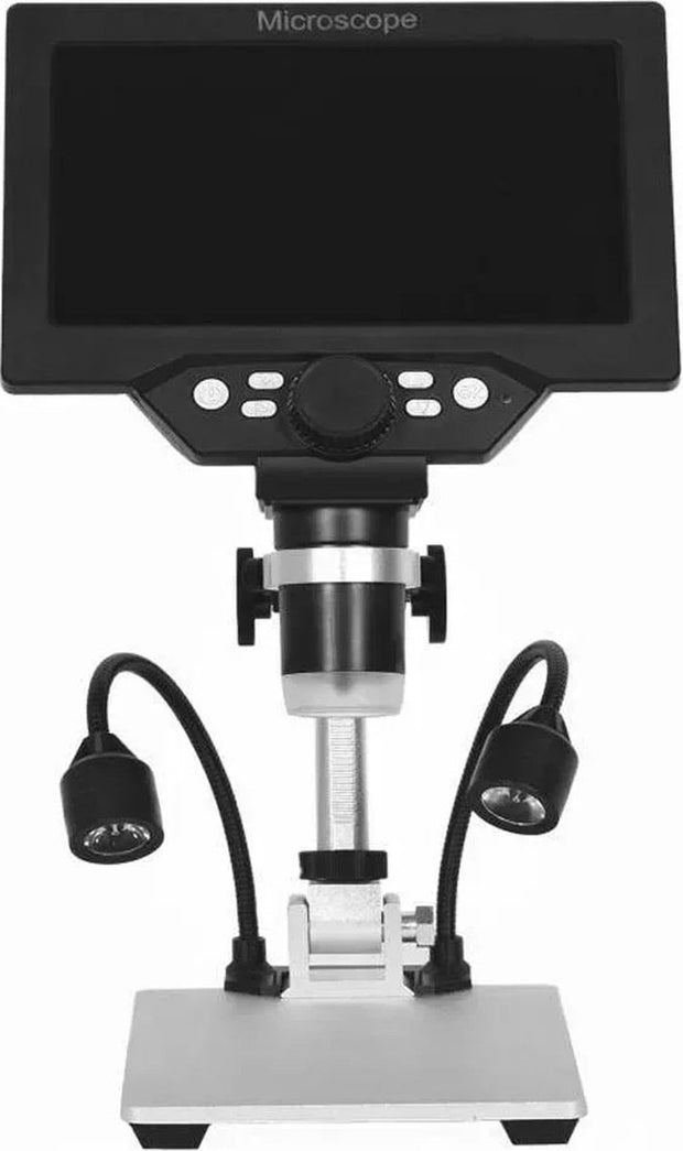 Digital Microscope 7-Inch LCD G1200 – Continuous Zoom 1-1200x – Adjustable Angle – True Color Reproduction – Versatile Use – High Resolution