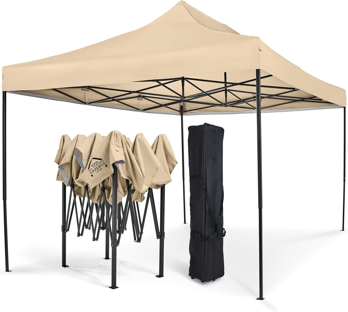 All Seasons Gazebos: Pop-up tuinhuisje 3 x 4,5 m volledig waterdicht - Beige