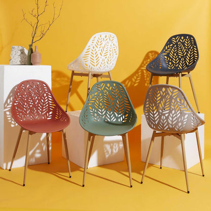 HOME DECO FACTORY, HDO0331, Set van 4 Grijze Lucena stoelen, tuinmeubelen, buitenzit, 52,3 x 83,4 x 53,3 cm, zithoogte 45 cm, Grijs