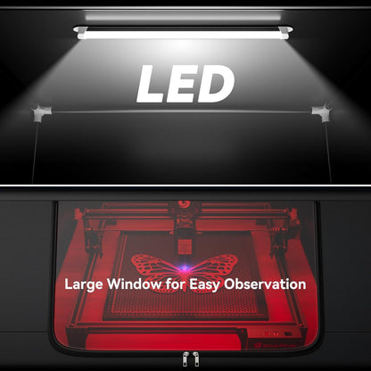 SCULPFUN B1 Lasergraveerbehuizing, 680 x 765 x 380 mm, laserbehuizing voor lasergraveermachine, beschermende behuizing voor lasersnijder, laserbehuizing, beschermhoes, vuurvast, waterdicht