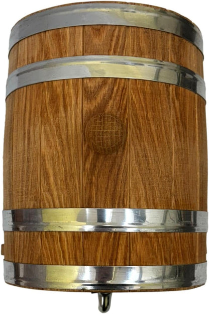 Wooden World - Eikenhouten vat met kraan op standaard - vat voor wijn, whisky, cognac - 10 liter