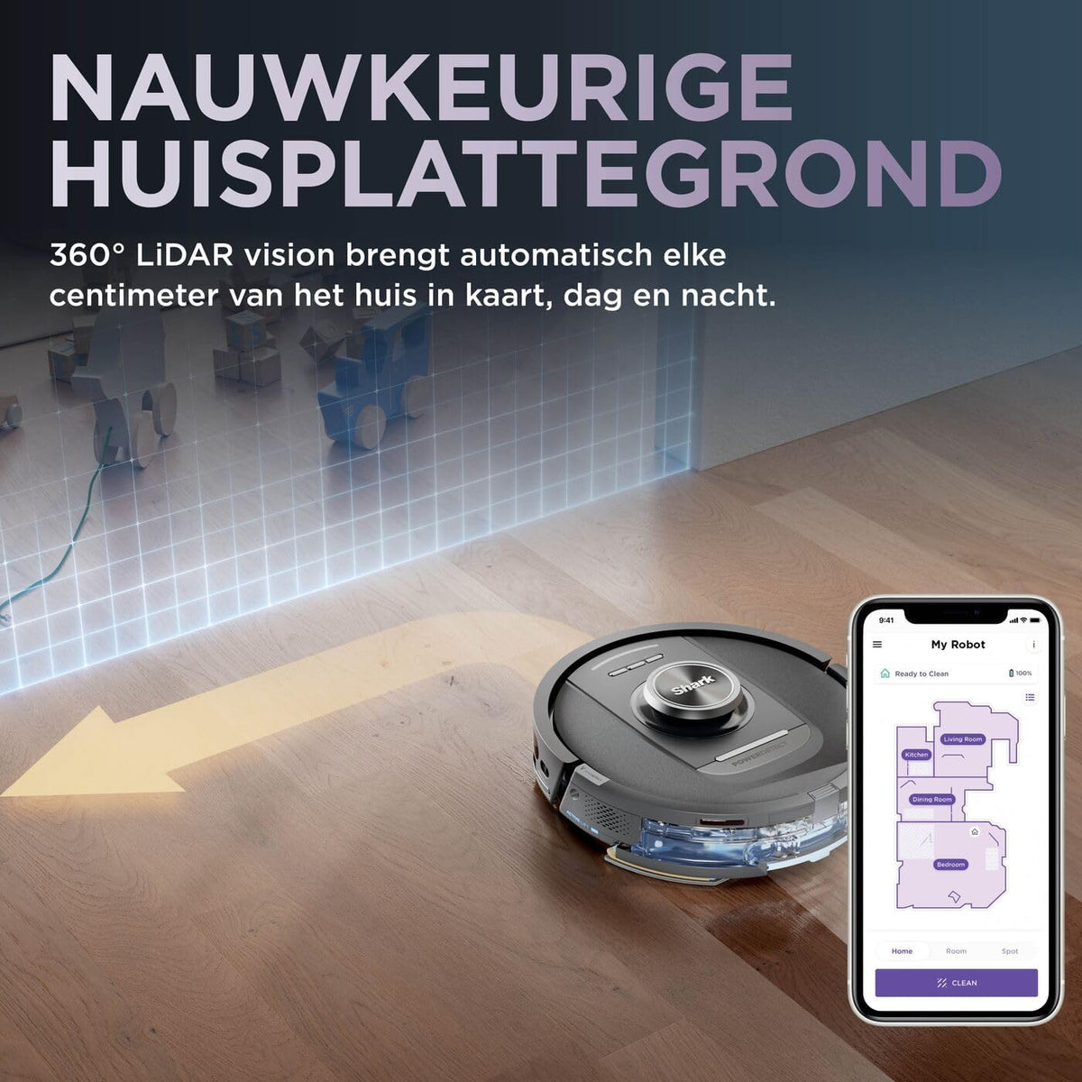 Robotstofzuiger – Robotstofzuiger en dweil – Robotstofzuiger dweil – Zelflegende robot – Robotstofzuiger zonder zak – 2-in-1 Zelflegende & Zelfreinigende Basis – LiDAR Navigatie met NeverStuck Technologie – Bianco/Moka