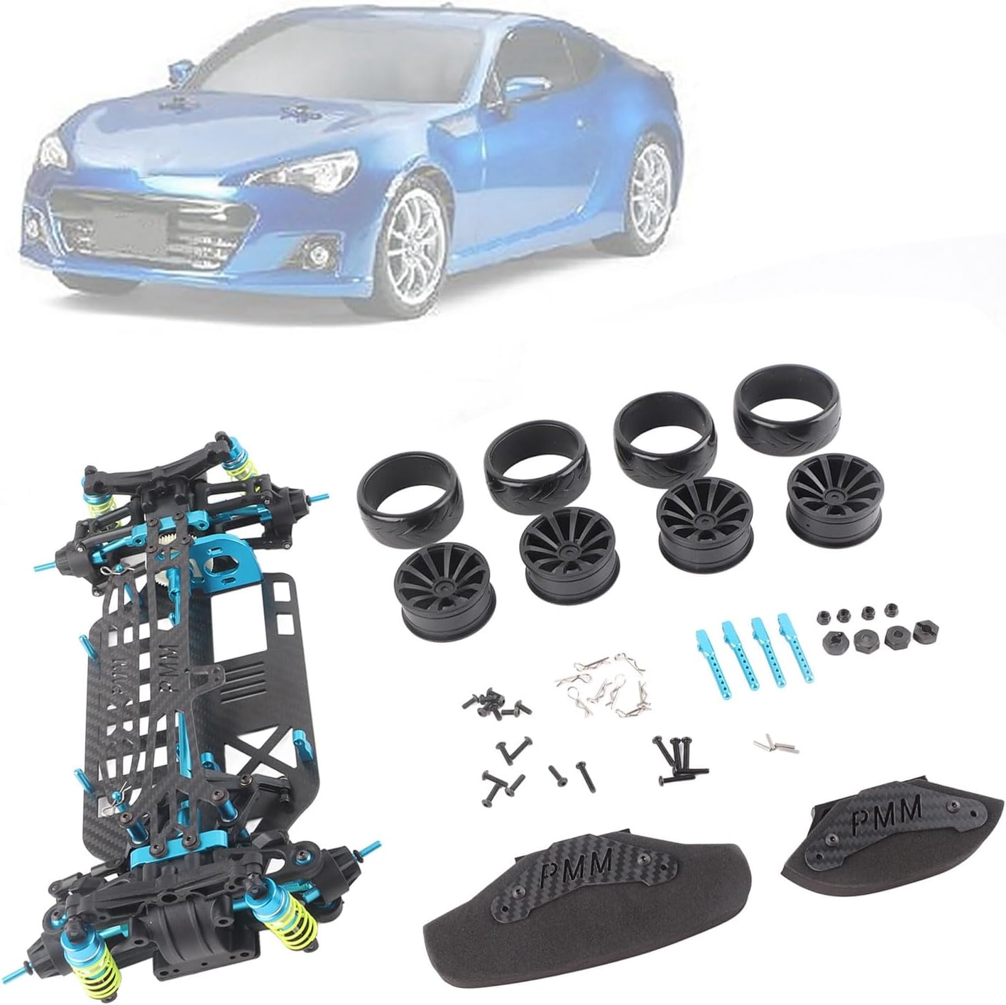 RC Auto Frame – RC Drift Frame – RC Wielbasis – RC Carrosserie – RC Onderstel – Koolstofvezel Chassis – Hoge Duurzaamheid – Krasbestendig