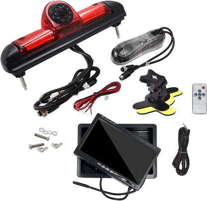 Ducato Achteruitrijcamera, remlicht, achteruitrijcamera + 17,8 cm (7 inch) monitor voor Citroen Jumper III / Ducato X250 / Relay Peugeot Boxer III
