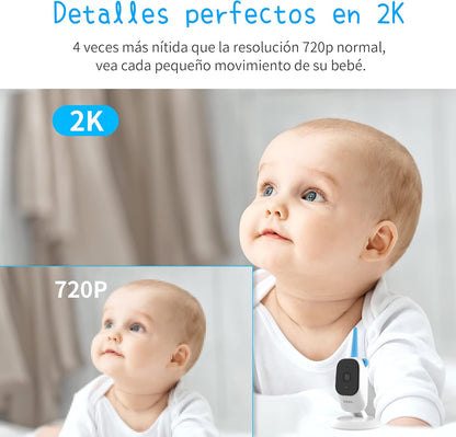 Babyfoon – Baby Monitor – Baby Camera – Kinderkamer Camera – Video Baby Monitor – 2K Beeldkwaliteit – 5050mAh Batterijduur