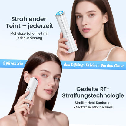 Radiofrequentie Gezichtsverzorgingsapparaat Wit – Gezichtsmassageapparaat, EMS Gezichtsmassageapparaat, Huidverzorgingsapparaat, Elektrisch Gezichtsapparaat – 4-In-1 Met Warmte En Koeling – Ergonomisch Gua Sha Design