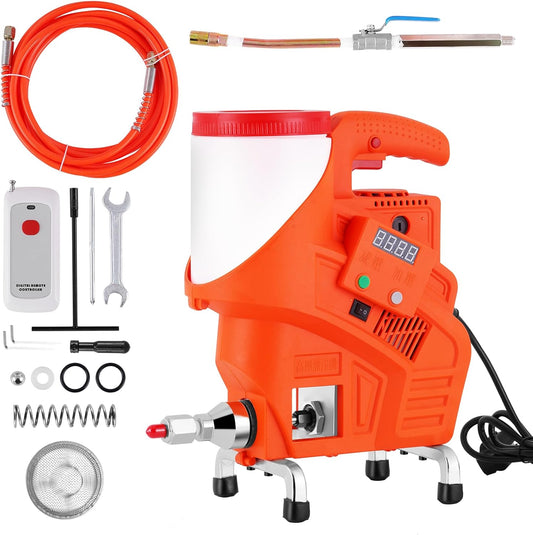 Injectiepomp – Hogedruk Injectiepomp – Betoninjectiepomp – Lekstopmachine – Voegmachine – Elektrische Variant Met Afstandsbediening Tot 10 M – 1100 W – 10000 PSI Met 7 Drukstanden