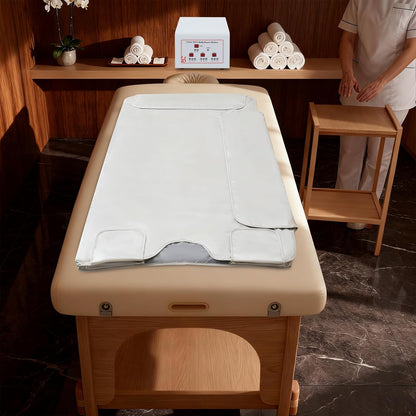 Infrarood Saunadeken – Warmtedeken – Sauna Deken – Infrarooddeken – Gewichtsverlies Deken – 600W Vermogen – Instelbare Temperatuur 35-80°C Met Timer 90 Minuten - QUORE