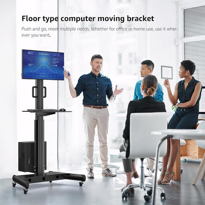BEWISER Monitor rolwagen, monitorhouder, mobiele trolley, mobiele computertafel, trolley voor tandheelkundige kliniek, verpleegkunde, pc-werkstation