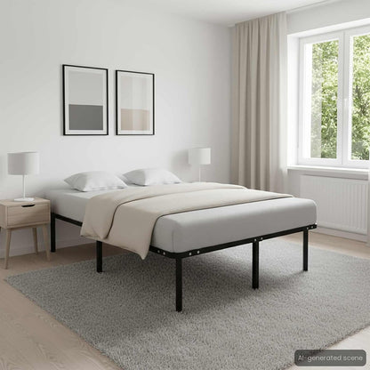 vidaXL Bedframe metaal zwart 160x200 cm