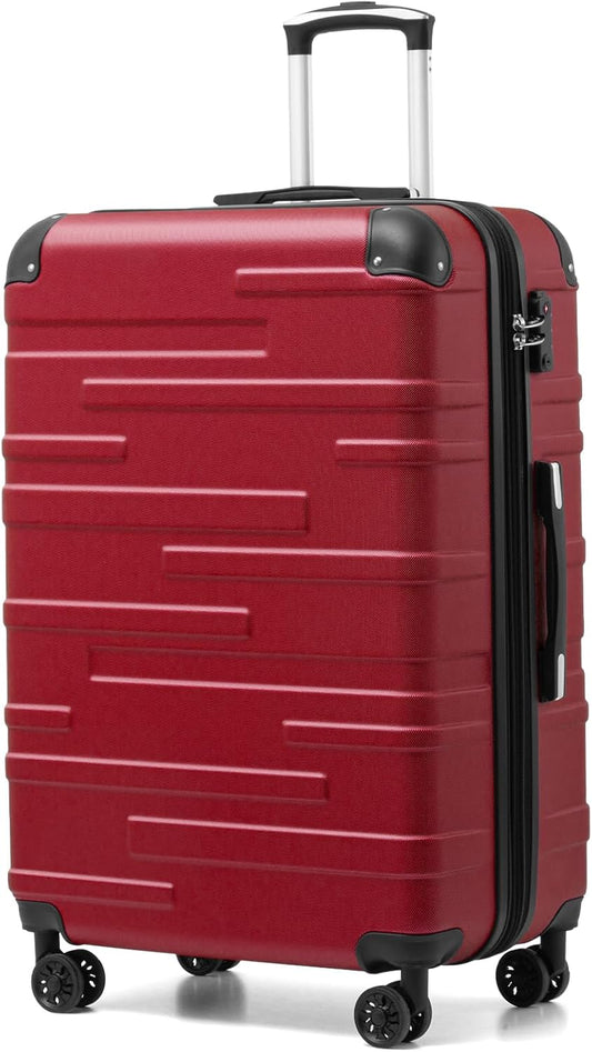 COOLIFE Koffer met harde schaal, rolkoffer, reiskoffer, uitbreidbare bagage (alleen grote koffer uitbreidbaar), ABS-materiaal met TSA-slot en 4 wielen, Großer Koffer