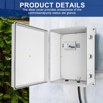 Verdelerkast opbouw, verdeelderkast, industriële behuizing, schakelkast, IP65, elektrische aansluitdoos, buitenverdelerkast, waterdicht, met slot, aansluitdoos 500 x 600 x 220 mm
