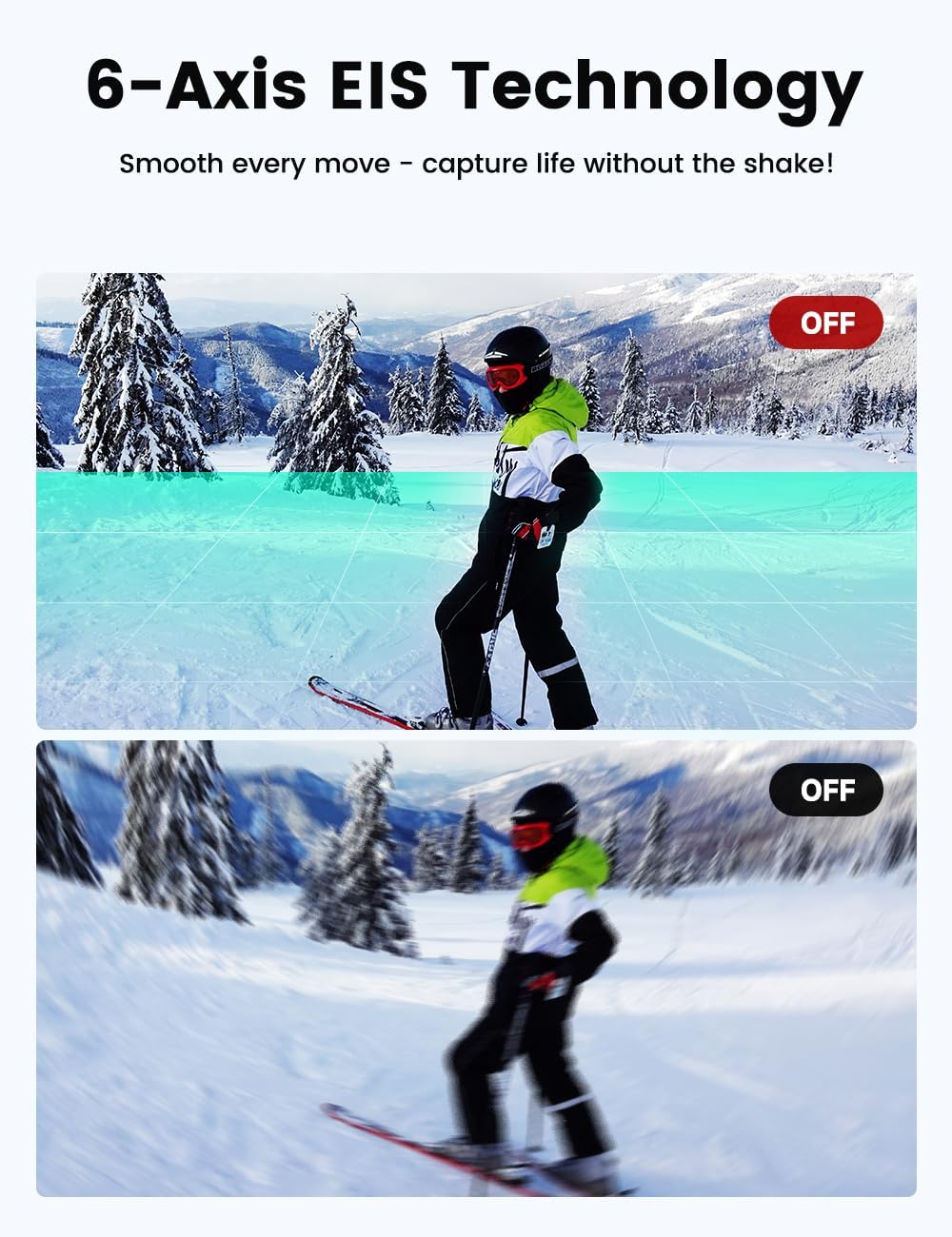 Apexcam K80 Kleine POV sportcamera met ingebouwd geheugen 64 GB 4K WiFi draagbare vlogging camera met EIS 10 m waterdicht watercamera met loop-opname en uitbreidingsmodule 1300