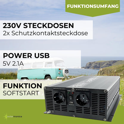 Spanningsomvormer 3000 Watt 12-230 V