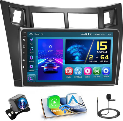 Android 13 Autoradio – Touchscreen Radio – Multimedia Systeem – Inbouw Stereo – Navigatie Systeem – 9 Inch HD Scherm – Draadloze CarPlay & Android Auto