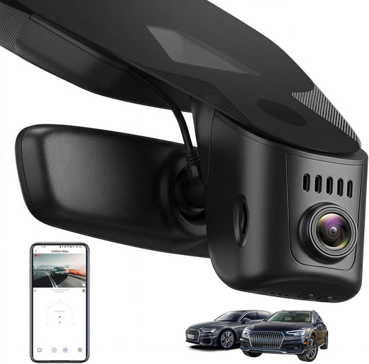 SIXWIN 4K dashcam, compatibel met Audi A4, A6, A3, A5, Q5, S4, S6, Q7, A8, S8, TT, A7, S5, Q3, S3, S7, RS3, RS5, RS6, e-tron, UHD 2160P wifi en app, autocamera, nachtzicht, G-sensor, loop-opname, 150°