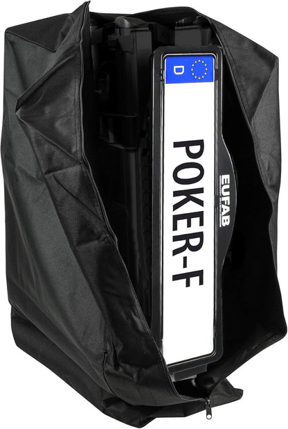 EUFAB 12010LAS POKER-F Bicycle Carrier for E-Bike, Fully Pre-Assembled, Anti-Theft Protection, for 2 Bikes, for Towbar - QUORE