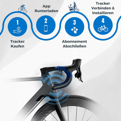 Van BikeFinder GPS-fietstracker, verborgen in het stuur, fietsdetectieapparaat, anti-diefstal, diefstalbeveiliging, simkaart inclusief ABO vereist