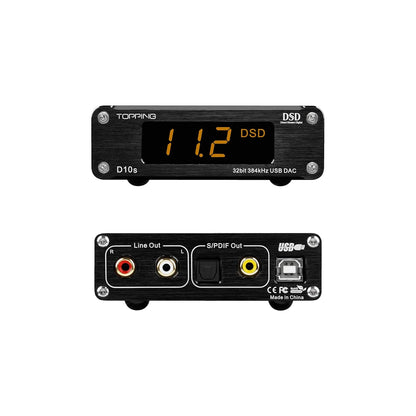 USB DAC Zwart – Digitale Naar Analoog Converter – Digitale Audio Decoder – Audio Omzetter – Externe Geluidskaart – Ondersteuning Voor PCM384kHz En DSD256 – Automatische Aan En Uit Met Pc