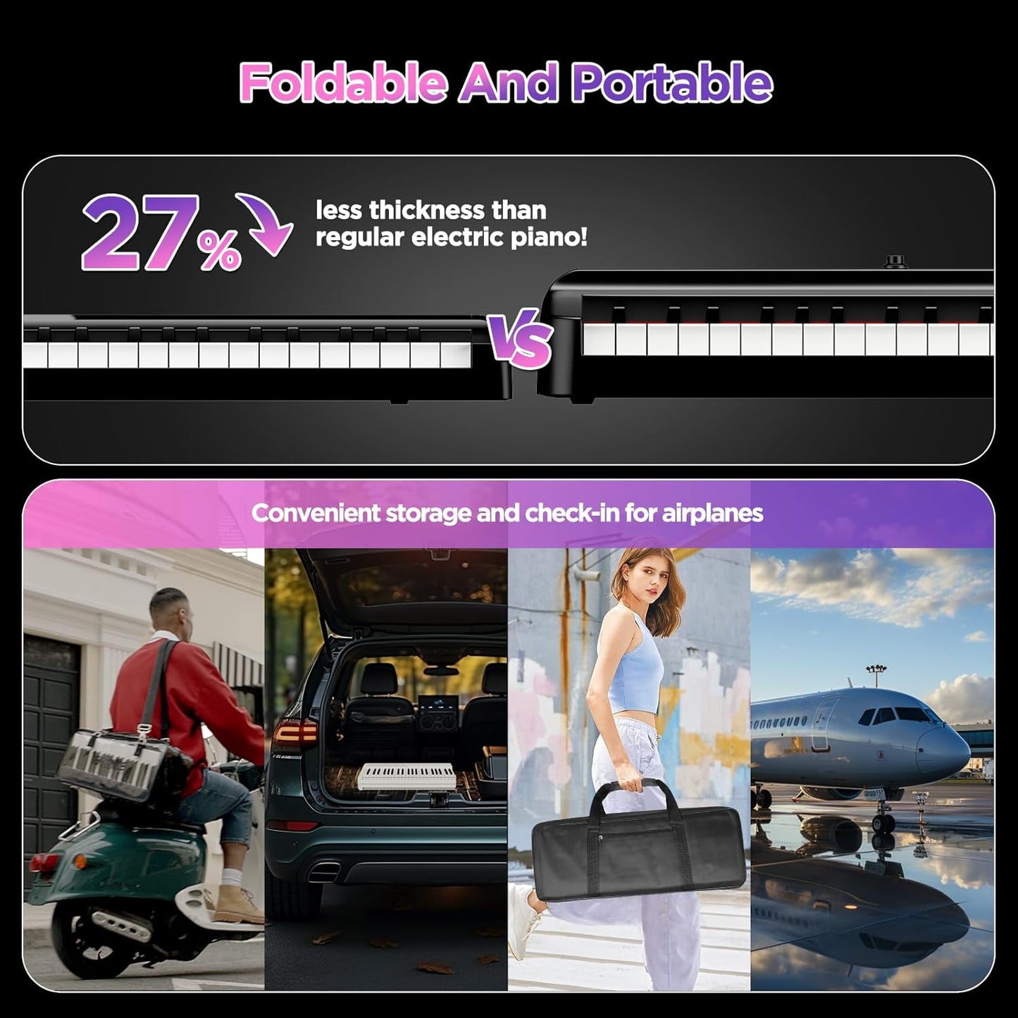 Digitale Piano – 88-Toetsen Keyboard – Elektrische Piano – Pianotoetsenbord – Keyboard Piano – Gewogen Dynamische Aanslag – 30W Luidsprekers