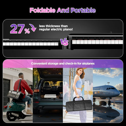 Digitale Piano – 88-Toetsen Keyboard – Elektrische Piano – Pianotoetsenbord – Keyboard Piano – Gewogen Dynamische Aanslag – 30W Luidsprekers