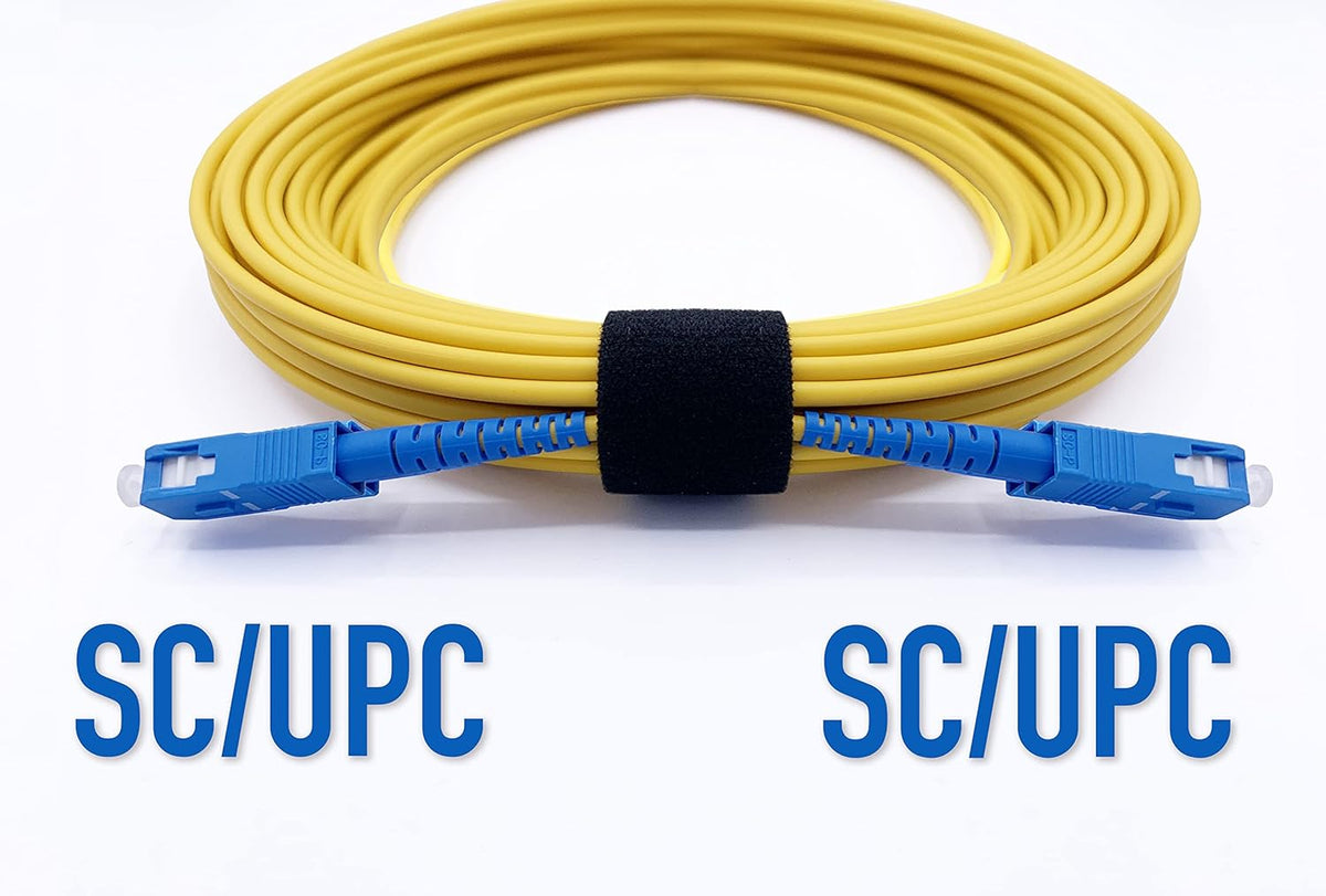 Elfcam® - Glasvezelkabel SC/UPC naar SC/UPC Monomode Simplex OS2 9/125µm, geel (200M)