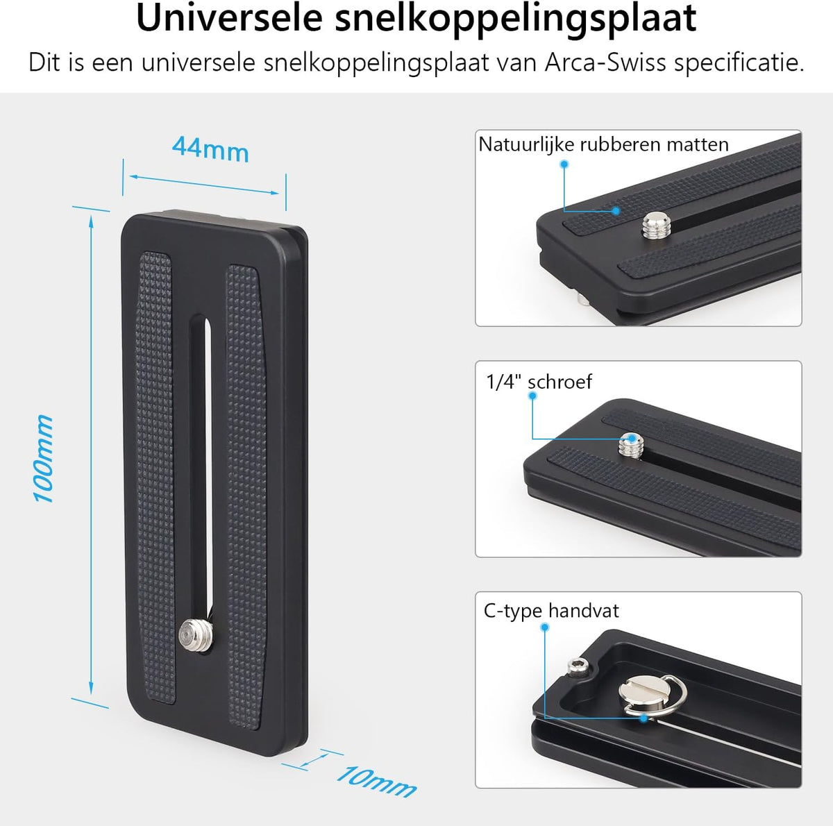 ARTCISE gimbal statiefkop met handvat, GH7 draagbare lichtgewicht heavy duty koppen met standaard 1/4 '' quick release plaat en bubbelniveau voor DLSR camera statief, max belasting 25kg