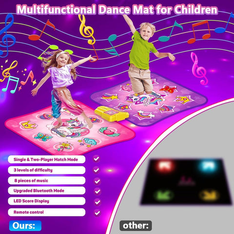 Interactieve Dansmat - Muziekspel - Muziekmat - Dansmat voor Meisjes - Kindereneren - Muziek en Dansspel - met 9 Niveaus - voor 3-12 jaar - voor Buiten - Binnen