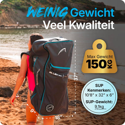 Bluefin Cruise 10'8 opblaasbaar paddleboard | Premium SUP-pakket en accessoires | antislip dekpad en lichtgewicht | 6' dik allround paddleboard | Perfect stand-up board voor volwassenen en