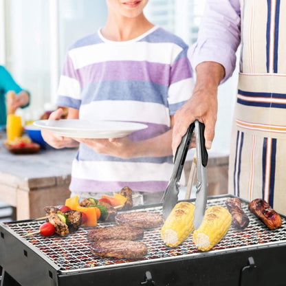 WOSTOO, Draagbare mini opvouwbare grill, BBQ Charcoal Picnic Garden Camping Party Beach Outdoor Barbecue-Black, 35 27 20 cm
