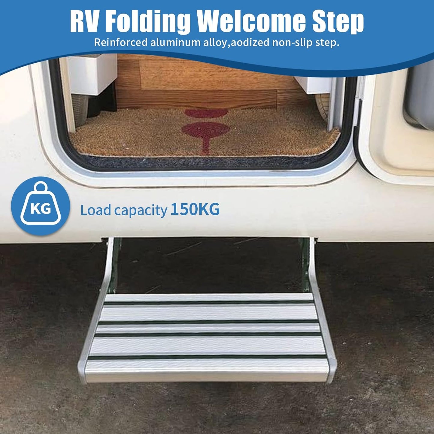 Aluminium uittrekbare inklapbare ladder trede voor camper
