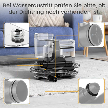 Gestoffeerde Reiniger – Natzuiger – Waszuiger – Kussenreiniger – Tapijtreiniger – 600 W Vermogen – Stil Met 78 dB Geluidsniveau
