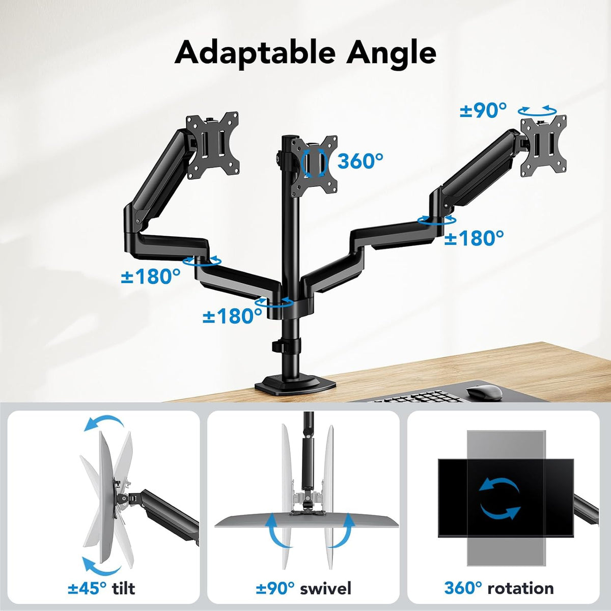 HUANUO Triple Monitor Mount