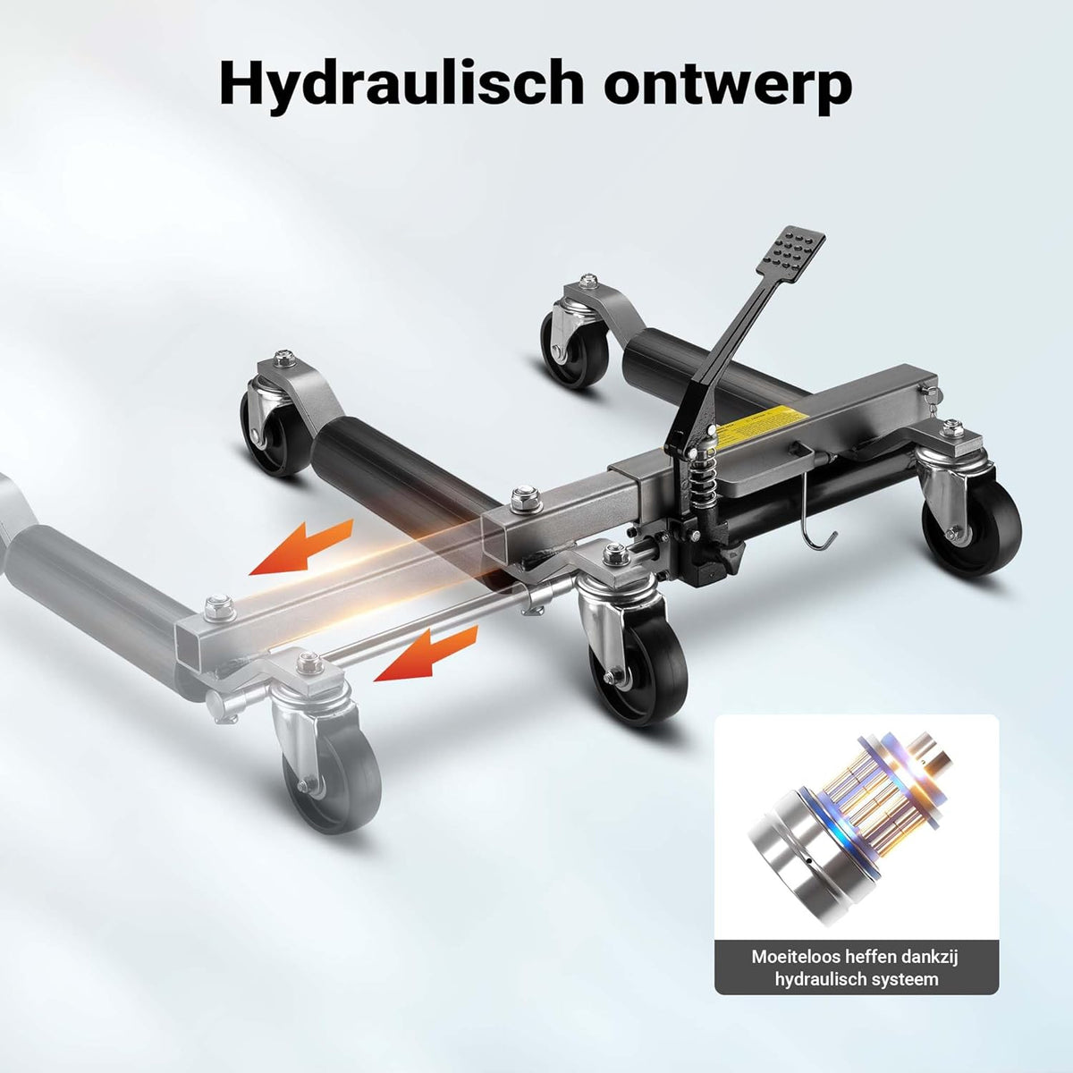 Wiltec rangeerhulp 2x autokrik tot 680 kg draagvermogen per krik, hydraulische krik voor 30 cm bandbreedte