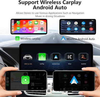 Autoradio – Carplay Scherm – Multimedia Systeem – Touchscreen Radio – Android Auto – 12,3 Inch Ultra Smal – Linux 4.0 Besturingssysteem
