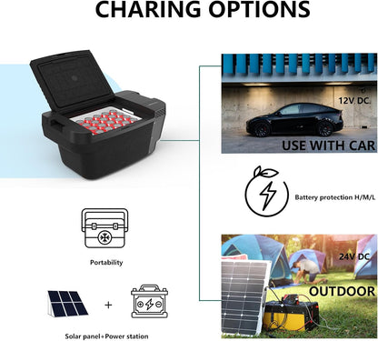 Alpicool TSL35 Koelbox, 35 liter, 12 V, draagbare mini-koelkast, elektrische vriesbox, kleine vriezer voor auto, camping, vrachtwagen