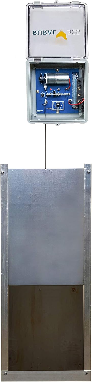 Rural365 Automatic Chicken Coop Electronic Automatic Chicken Opener Panel Sliding Door with Light Sensor