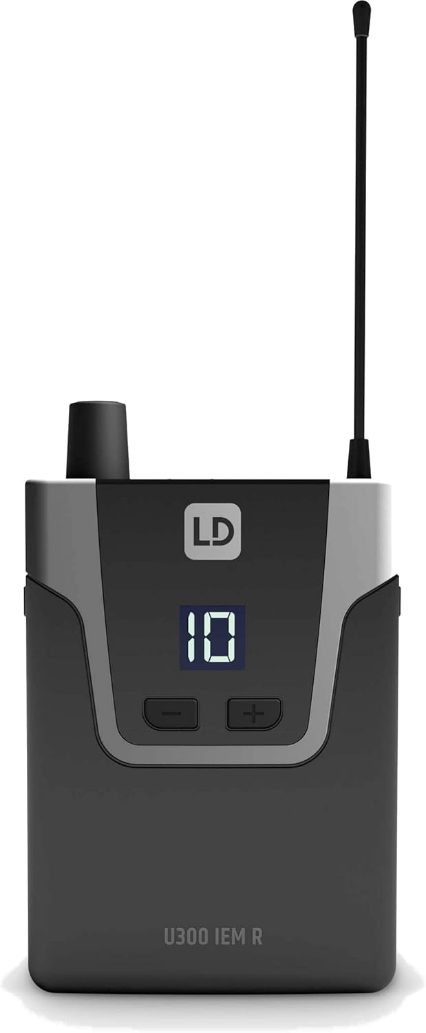 Draadloos In-Ear Monitorsysteem – In-Ear Monitor – Monitor Systeem – Bodypack Ontvanger – Oordopjes Set – 863-865 MHz + 823-832 MHz – Tot 100 Meter Bereik – 12 Selecteerbare Kanalen