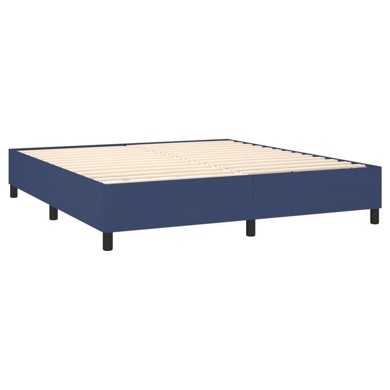 Bed frame without Mattress Blu 180x200cm in Tissue Practical, removable, suitable for all seasons, Spacesaving Bed, Seasonal Bedding, Stylish Bed Frame, Modern Home Decor, Removable Design, Lightweight Construction, Slatted B