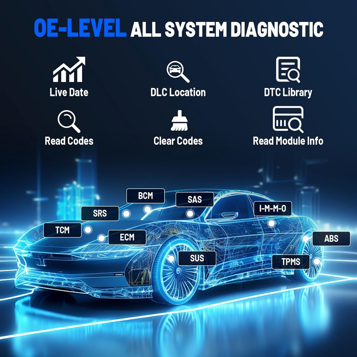 OBD2 Scanner – Foutcode Uitlezer – Diagnosetool – Autoscanner – Diagnoseapparaat – 9 Essentiële Onderhoudsfuncties – Levenslange Gratis Updates