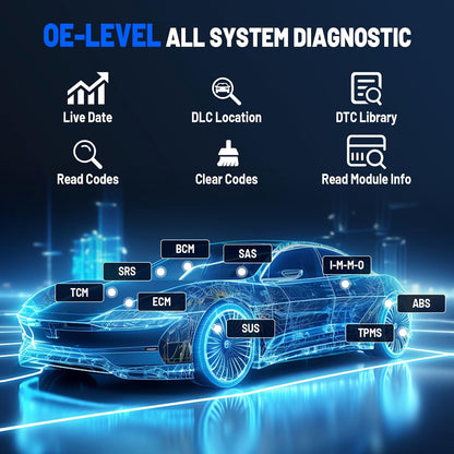 OBD2 Scanner – Foutcode Uitlezer – Diagnosetool – Autoscanner – Diagnoseapparaat – 9 Essentiële Onderhoudsfuncties – Levenslange Gratis Updates