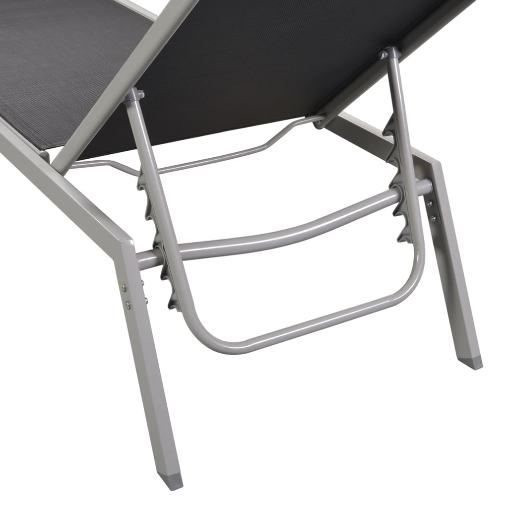 2-Persoons Lounge Set – Luxe Loungeset – Tuinset – Ligbedden – Bijzettafel – Stevig Stalen Frame – Ademend Textiel