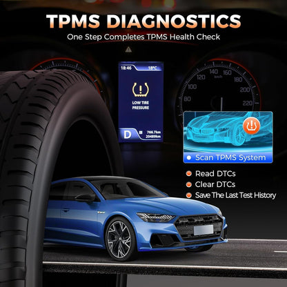 TPMS Tool – Banden Sensor Tester – TPMS Programmer – Banden Spanning Monitor – TPMS Resetter – Ondersteunt MX-Sensoren 315/433 MHz – Gratis Levenslange Wifi Updates - QUORE