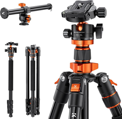 Camerastatief – Fotostatief – Driepoot – Tripod – Videostatief – Verstelbaar van 49 tot 200 cm – Twee-in-één Monopod met 360° Balhoofd