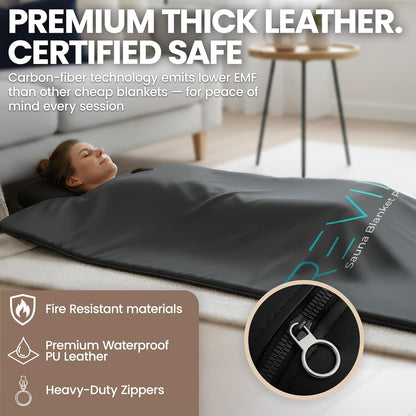 Portable Sauna Blanket with Bonus Cotton Inlay Towel - V2.0 Major Upgrades! Premium Far Infrared Sauna Blanket for Detoxification - Sauna Blanket, Infrared Saunas for Home with Temperature Range of - QUORE