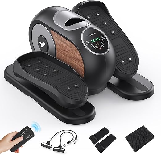 Mini Elliptische Trainer – Elliptical Crosstrainer – Voettrainer – Bureau Fitnessapparaat – Compacte Hometrainer – 12 Snelheden & Stil Motor – Inclusief Afstandsbediening
